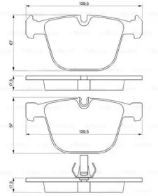 Комплект тормозных колодок BOSCH 0 986 424 812