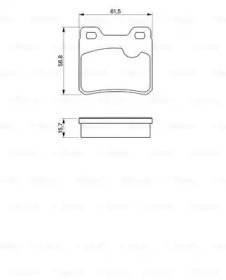 Комплект тормозных колодок BOSCH 0 986 460 955