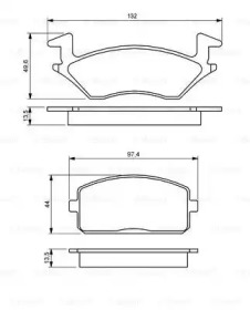 Комплект тормозных колодок BOSCH 0 986 460 985