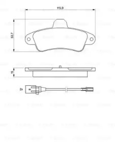 Комплект тормозных колодок BOSCH 0 986 460 991