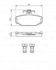 Комплект тормозных колодок BOSCH 0 986 460 995