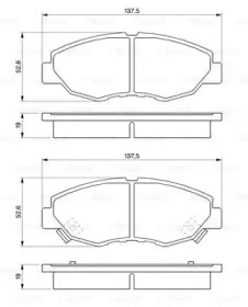 Комплект тормозных колодок BOSCH 0 986 461 124