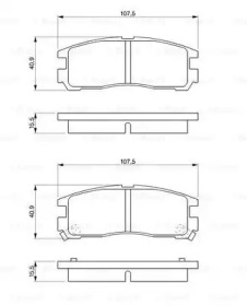 Комплект тормозных колодок BOSCH 0 986 461 145