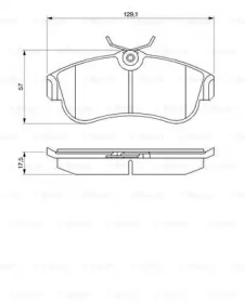 Комплект тормозных колодок BOSCH 0 986 461 147