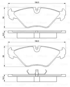 Комплект тормозных колодок BOSCH 0 986 461 766