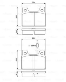 Комплект тормозных колодок BOSCH 0 986 462 532