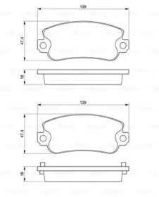 Комплект тормозных колодок BOSCH 0 986 467 760