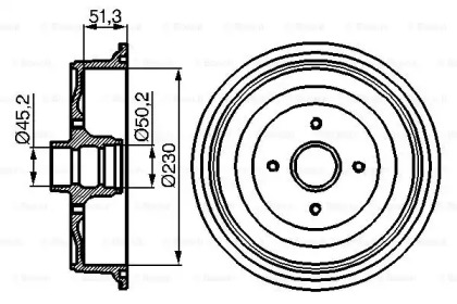 Тормозный барабан BOSCH 0 986 477 011