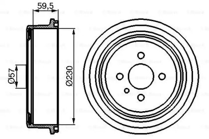 Тормозный барабан BOSCH 0 986 477 022