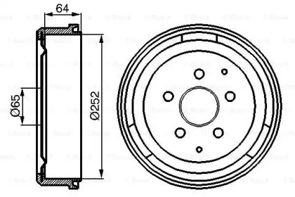 Тормозный барабан BOSCH 0 986 477 033