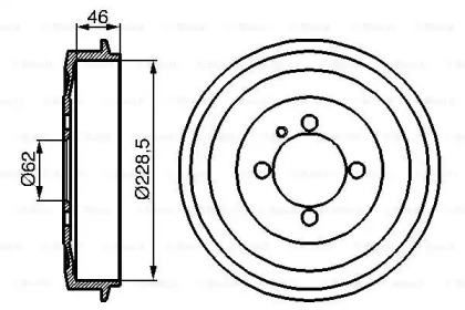 Тормозный барабан BOSCH 0 986 477 039