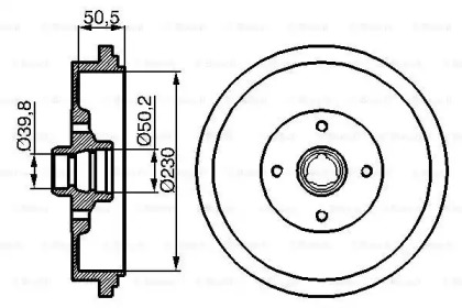 Тормозный барабан BOSCH 0 986 477 042