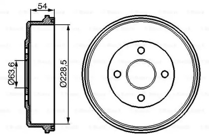 Тормозный барабан BOSCH 0 986 477 051