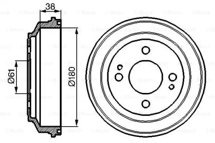 Тормозный барабан BOSCH 0 986 477 063