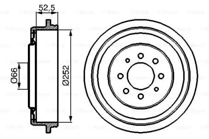 Тормозный барабан BOSCH 0 986 477 067