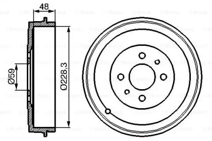 Тормозный барабан BOSCH 0 986 477 088