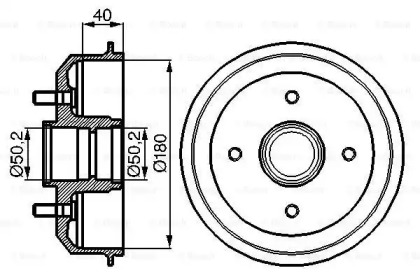 Тормозный барабан BOSCH 0 986 477 099