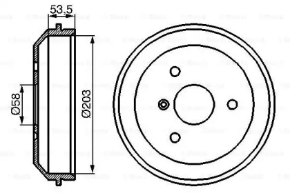 Тормозный барабан BOSCH 0 986 477 103