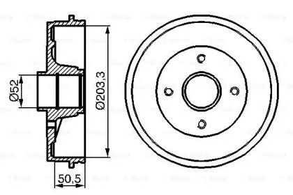 Тормозный барабан BOSCH 0 986 477 122