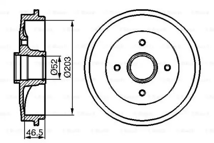 Тормозный барабан BOSCH 0 986 477 124