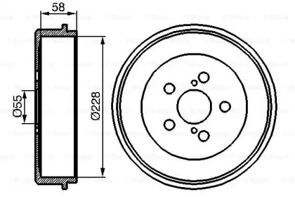 Тормозный барабан BOSCH 0 986 477 140