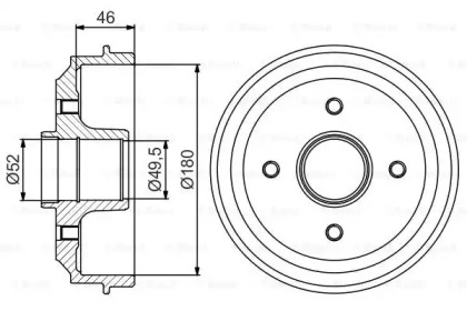 Тормозный барабан BOSCH 0 986 477 155