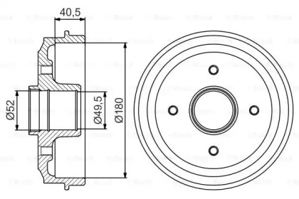 Тормозный барабан BOSCH 0 986 477 157