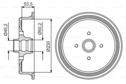 Тормозный барабан BOSCH 0 986 477 160