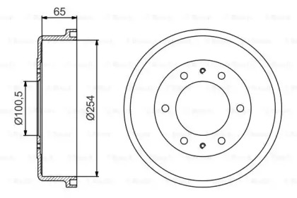 Тормозный барабан BOSCH 0 986 477 163