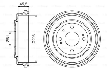 Тормозный барабан BOSCH 0 986 477 166