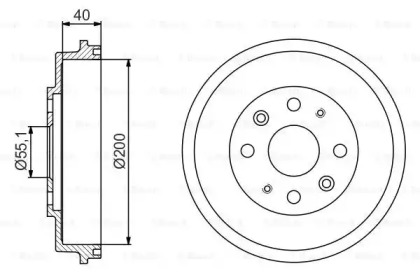 Тормозный барабан BOSCH 0 986 477 191