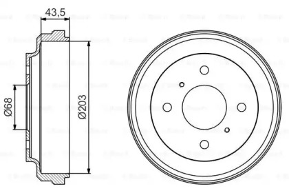 Тормозный барабан BOSCH 0 986 477 198