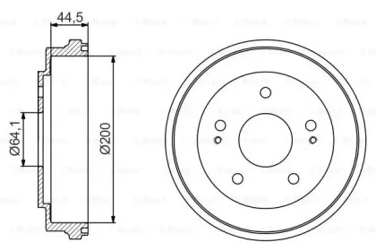 Тормозный барабан BOSCH 0 986 477 209