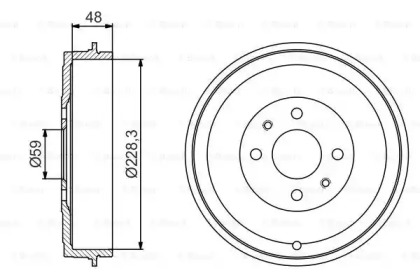 Тормозный барабан BOSCH 0 986 477 212