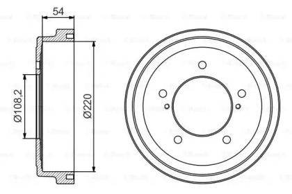 Тормозный барабан BOSCH 0 986 477 213