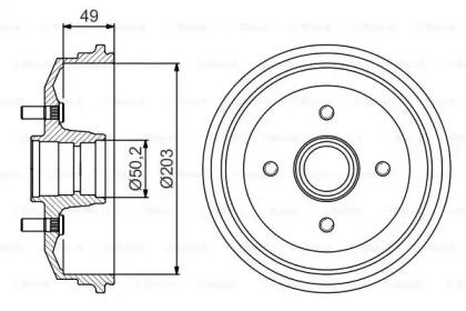 Тормозный барабан BOSCH 0 986 477 226