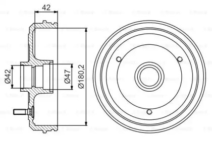 Тормозный барабан BOSCH 0 986 477 243