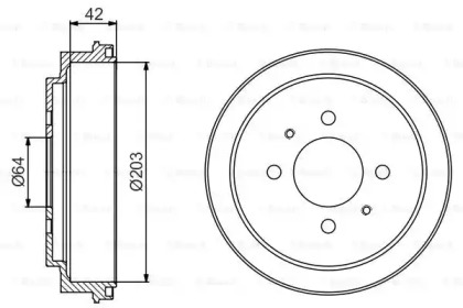 Тормозный барабан BOSCH 0 986 477 246