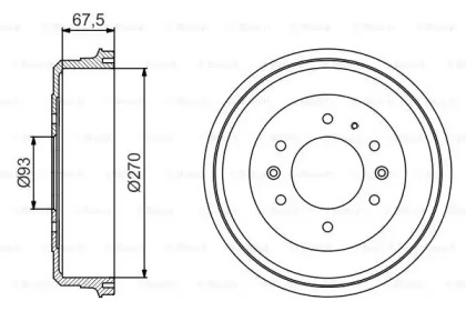 Тормозный барабан BOSCH 0 986 477 249