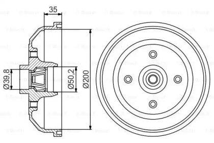 Тормозный барабан BOSCH 0 986 477 256