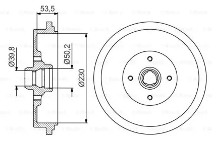 Тормозный барабан BOSCH 0 986 477 257