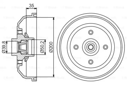 Тормозный барабан BOSCH 0 986 477 260