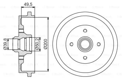 Тормозный барабан BOSCH 0 986 477 267