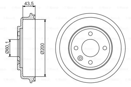 Тормозный барабан BOSCH 0 986 477 313