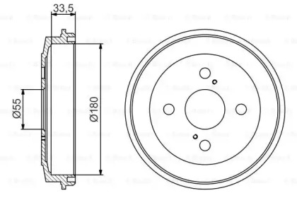 Тормозный барабан BOSCH 0 986 477 315