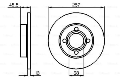 Тормозной диск BOSCH 0 986 478 016