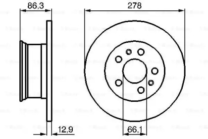 Тормозной диск BOSCH 0 986 478 135