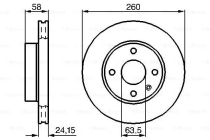 Тормозной диск BOSCH 0 986 478 346