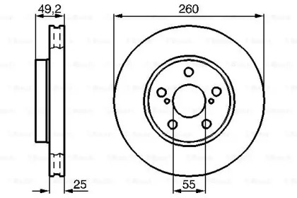 Тормозной диск BOSCH 0 986 478 451