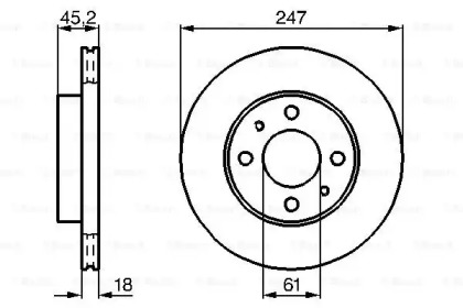 Тормозной диск BOSCH 0 986 478 459